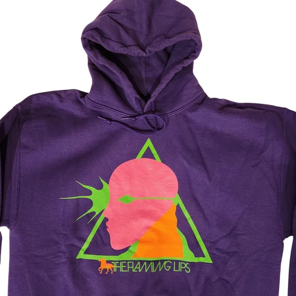 NWOT 'The Flaming Lips' Official Tour Purple Hoodie Sweatshirt - Picture 4 of 5